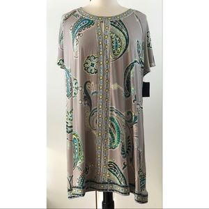 NWT Alfani Woman (3x) Patterned Beaded Dress